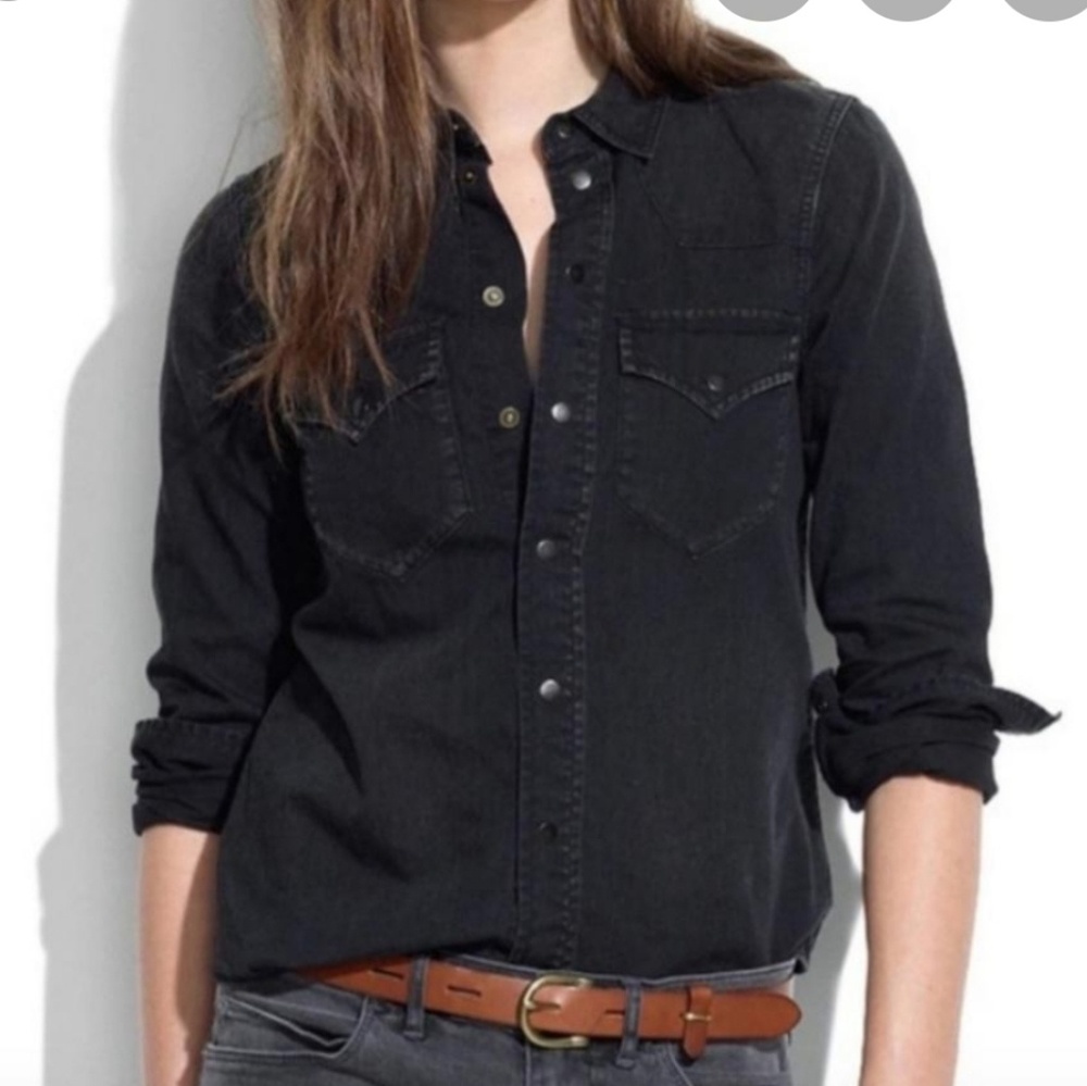 Madewell - Faded Black Denim Button Down